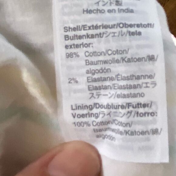 J. Crew Midi Skirt Poplin Rainbow Stripe White Buttons XS EUC - Picture 6 of 7